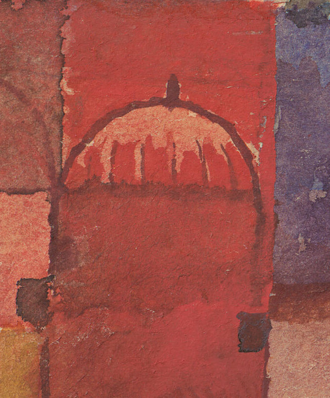 Detail 2: Red dome and its short upright marks in Red and White Domes